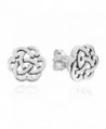 Interlocking Celtic Knot .925 Sterling Silver Stud Earrings - C112N219HQY