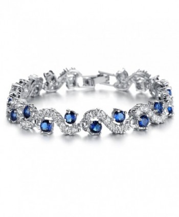 Opk Jewelry Platinum Plated Cubic Zirconia bracelet For women Wedding Jewelry - C711MP6SIPX