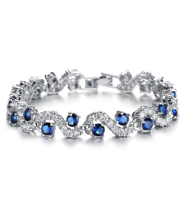 Opk Jewelry Platinum Plated Cubic Zirconia bracelet For women Wedding Jewelry - C711MP6SIPX