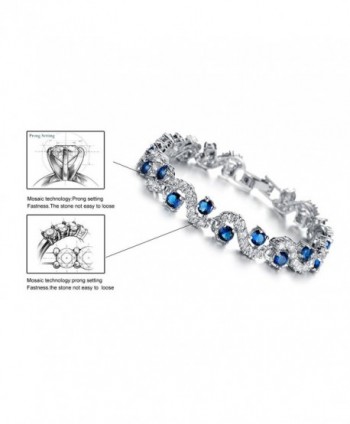 Jewelry Platinum Zirconia bracelet Wedding in Women's Link Bracelets