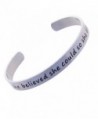She Believed She Could And So She Did - Stainless Steel Cuff Bracelet Inspirational Gift - CI12O6RZB8O
