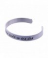 She Believed Could Did Inspirational in Women's Cuff Bracelets