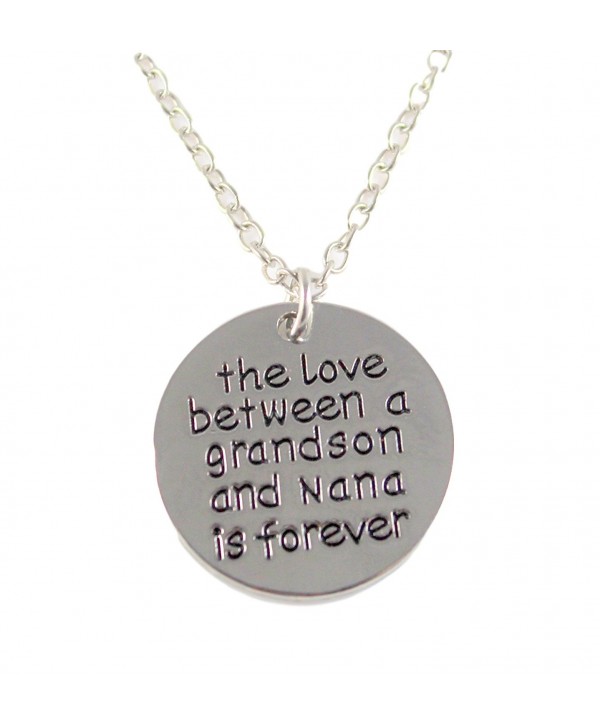 Grandson and Nana Keepsake Pendant Necklace The Love Between a Grandson and Nana is Forever - C012NT661ZE