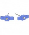 MARC BY MARC JACOBS Rubberized Bow Tie Black Stud Earrings - Conch Blue - CC11RKG8HFT