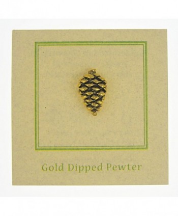 Pine Cone Gold Lapel Pin in Women's Brooches & Pins
