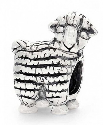 Bling Jewelry Antiqued 925 Sterling Silver Animal Charm Sheep Bead - CG110ERCD5B