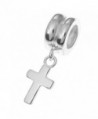 .925 Sterling Silver Holy Little Christ's Cross Dangle Bead For European Charm Bracelets - CL11K15TUVL