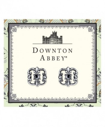 Downton Abbey Silver Tone Hematite Earrings