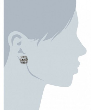 Downton Abbey Silver Tone Hematite Earrings in Women's Stud Earrings
