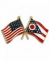 PinMart's Ohio and USA Crossed Friendship Flag Enamel Lapel Pin - CE11L2LWU3N