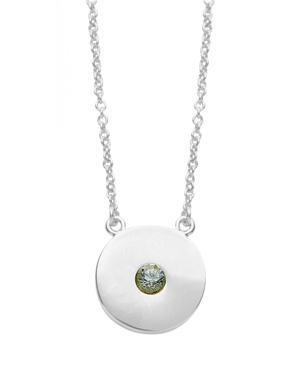 Personalized Birthstone Necklace- Rhodium Plated - &lsquoYou're a Gem' from Sterling Forever - CW17AAT87NO