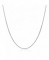 0.7mm 925 Sterling Silver Nickel-Free Box Chain Necklace - Made in Italy + Jewelry Polishing Cloth - CU11OO4SE5N