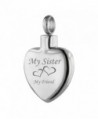 Perfect Memorials My Sister My Friend Heart Stainless Steel Cremation Jewelry - CC11WTBNG5B