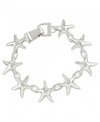 Liavy's Starfish Fashionable Chain Bracelet - Silver Plated - Magnetic Clasp - Unique Gift and Souvenir - CQ12F2YC9RR