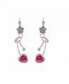 Glamorousky Elegant Pink Rose Earrings with Pink Austrian Element Crystals and Crystal Glass (760) - CK118SODNJH