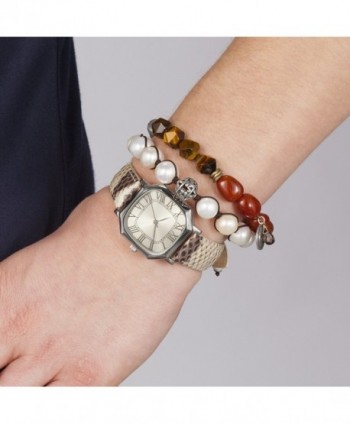Silpadasterling Silver 7 5 8mm Multi stonestretch Bracelet in Women's Stretch Bracelets