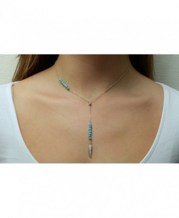 NYC Sterling Created Turquoise Necklace