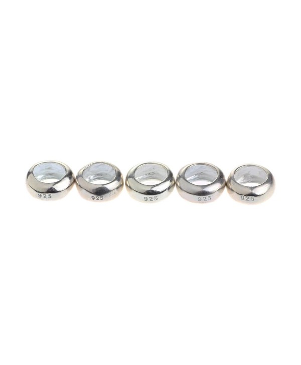 Beads Hunter 5 Pcs Sterling Silver Spacer Charm Fit Pandora Bracelets - CK11ROOZOCB