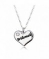 Love Heart Crystal Necklace Mothers Day Fashion Jewelry Gifts for Womens Family Series - CM17X6QSIU3