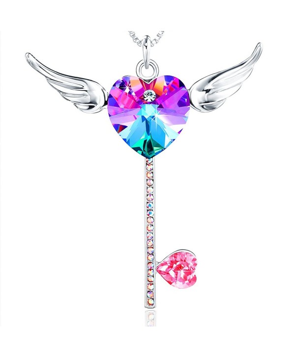 Crystals Swarovski Pendant Necklace Daughter - Purple - CT18027X7XQ