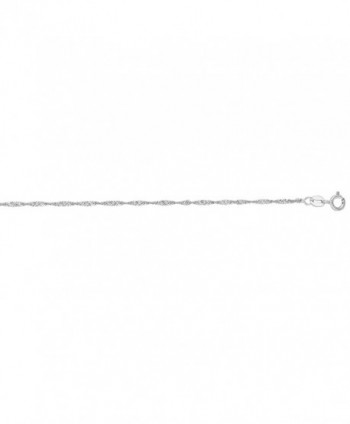 Sterling Silver Singapore Sparkle Anklet in Women's Anklets