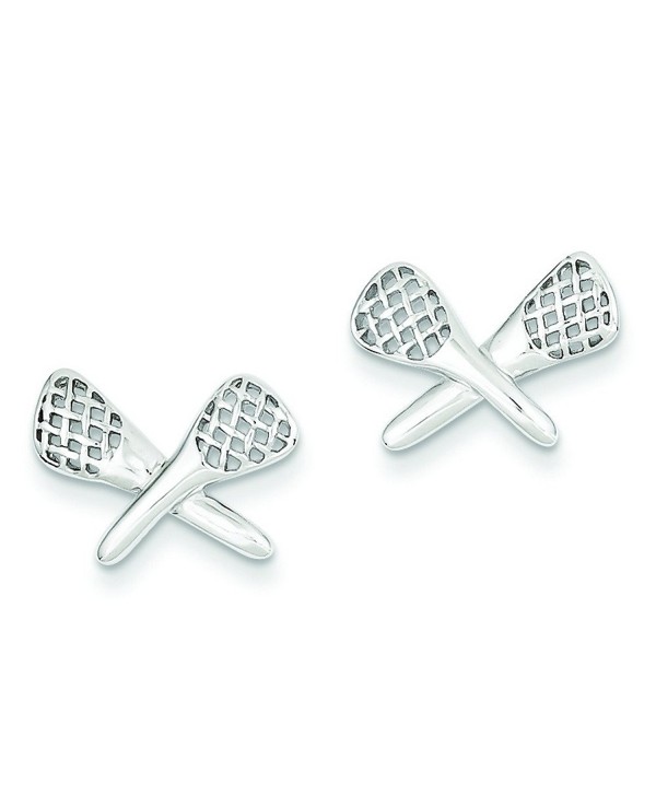 Sterling Silver Lacrosse Earrings - CA115732RV7