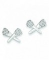 Sterling Silver Lacrosse Earrings - CA115732RV7