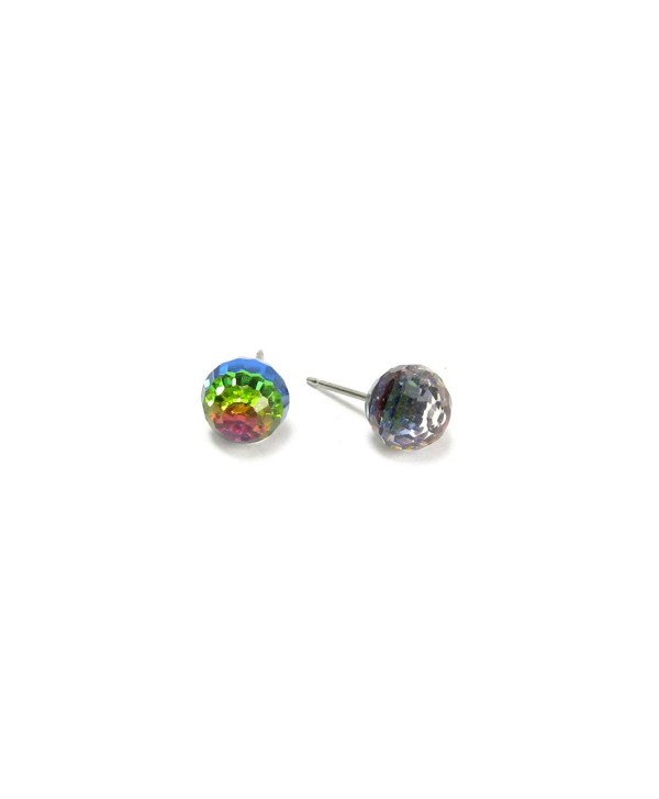 Vitrail Medium Faceted Ball Swarovski Austrian Crystal Earrings- 8mm - CQ1137TFJZ9