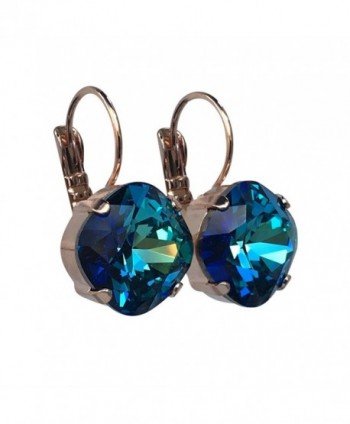 HisJewelsCreations Cushion Crystal Earrings Bermuda