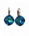 HisJewelsCreations Cushion Crystal Earrings Bermuda in Women's Drop & Dangle Earrings