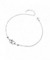 Anklet for Women S925 Sterling Silver Adjustable Foot bracelet - CQ1847U9XU7