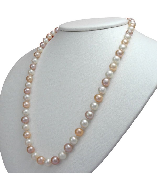 Multicolor Freshwater Cultured Pearl Necklaces AA Cultured Pearl Pendant Necklace Holiday Gift - CB12F7L567P