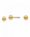 14k Gold Polished Reversible 4mm Ball Earrings (0.16 in x 0.16 in) - CV113974DKL