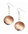 Hammered Copper Disc Earrings By John S Brana Handmade Jewelry Durable Copper Earrings - CS1191A949T