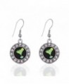 Margarita Lovers Circle Charm Earrings French Hook Clear Crystal Rhinestones - CB124BUAJ8D