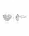 Rhodium Plated Earrings Swarovski Crystals in Women's Stud Earrings