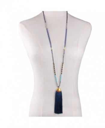 KELITCH Turquoise Crystal Necklace Layering