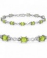 6 ct Peridot Infinity Link Tennis Bracelet in Sterling Silver (7 1/4 inch) - CV11G3PN5UP