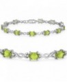 Peridot Infinity Tennis Bracelet Sterling in Women's Tennis Bracelets