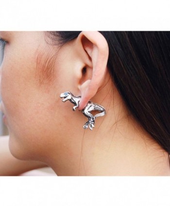 Tabwing Silver Dinosaur Animal Earrings