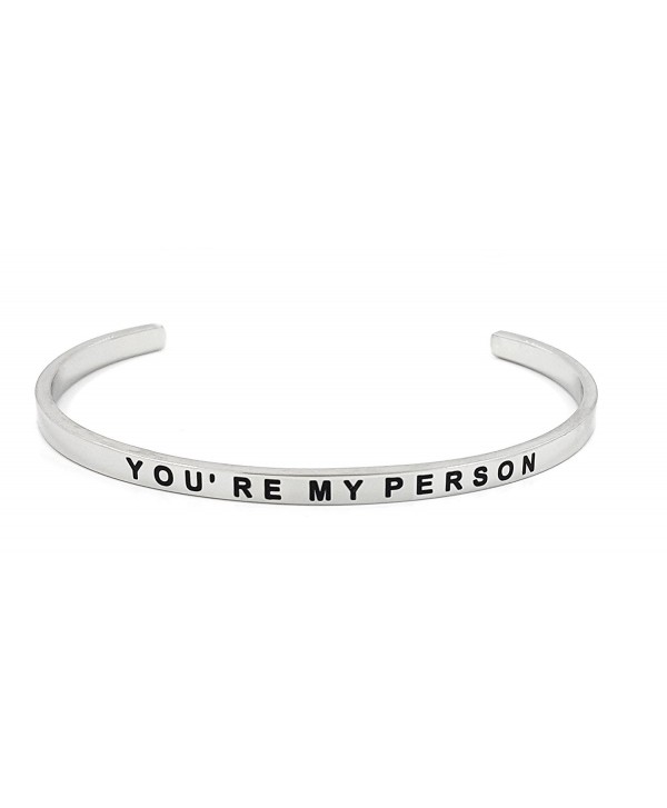 PERSON Inspirational Bracelet Friends Besties - Silver Tone - CT11ELC1V4J