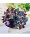 EVER FAITH Rhinestone Amethyst Antique Gold Tone in Women's Brooches & Pins