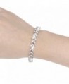 EVER FAITH Silver Tone Bracelet Austrian