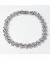 EVER FAITH Silver Tone Bracelet Austrian in Women's Link Bracelets