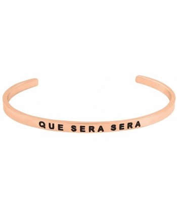 Inspirational WHATEVER Engraved Positive Bracelet - Rose Gold - C31809DDS54