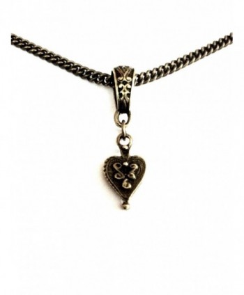 Vintage Heart Bronze Necklace - 8th Wedding Anniversary / Birthday - Wrapped & Gift Boxed - CU11BSA9XI7
