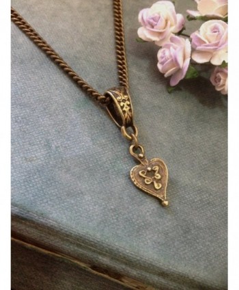 Vintage Heart Bronze Necklace Anniversary