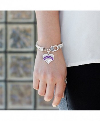 Purple Bracelet Silver Lobster Crystal in Women's Link Bracelets