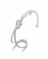 Love Knot Bangle Bracelets Copper Knot Bangle Cuffs Stretch Bracelet Silver Knot Bangles for Women - CR185N47XUQ