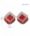 Grace Jun Rhinestone Earrings Piercing